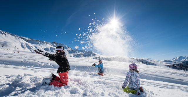A la neige en famille A la neige en famille